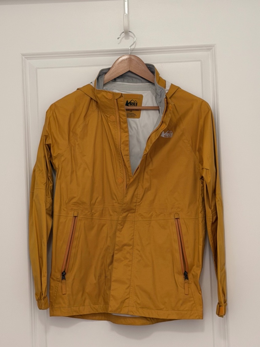 REI Mustard Rain Coat YOUTH - Size Large